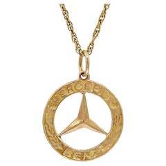 Mercedes Benz Gold Charm Pendant