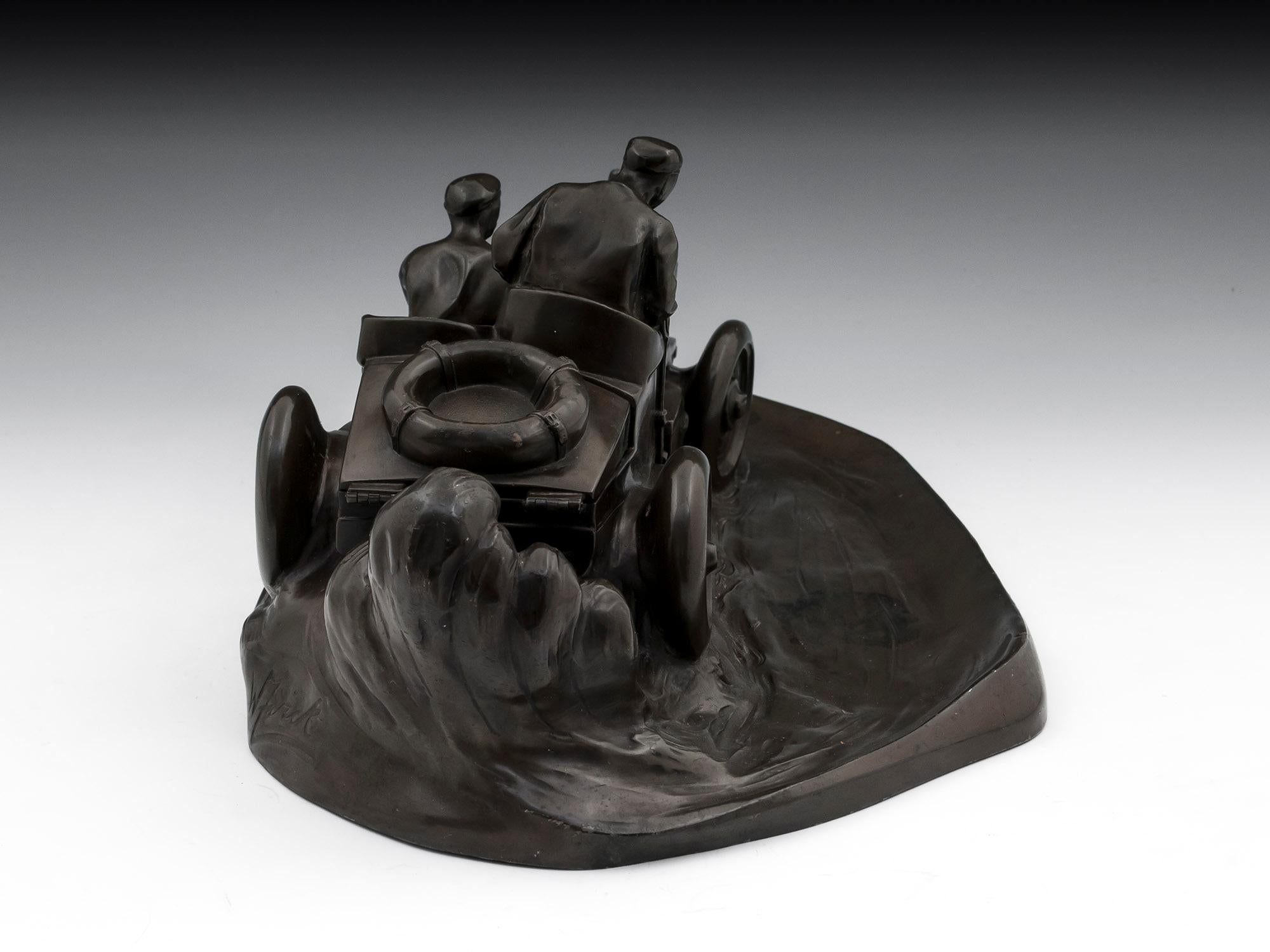 20th Century Mercedes Benz Racing Car Inkwell by Kayser of Germany