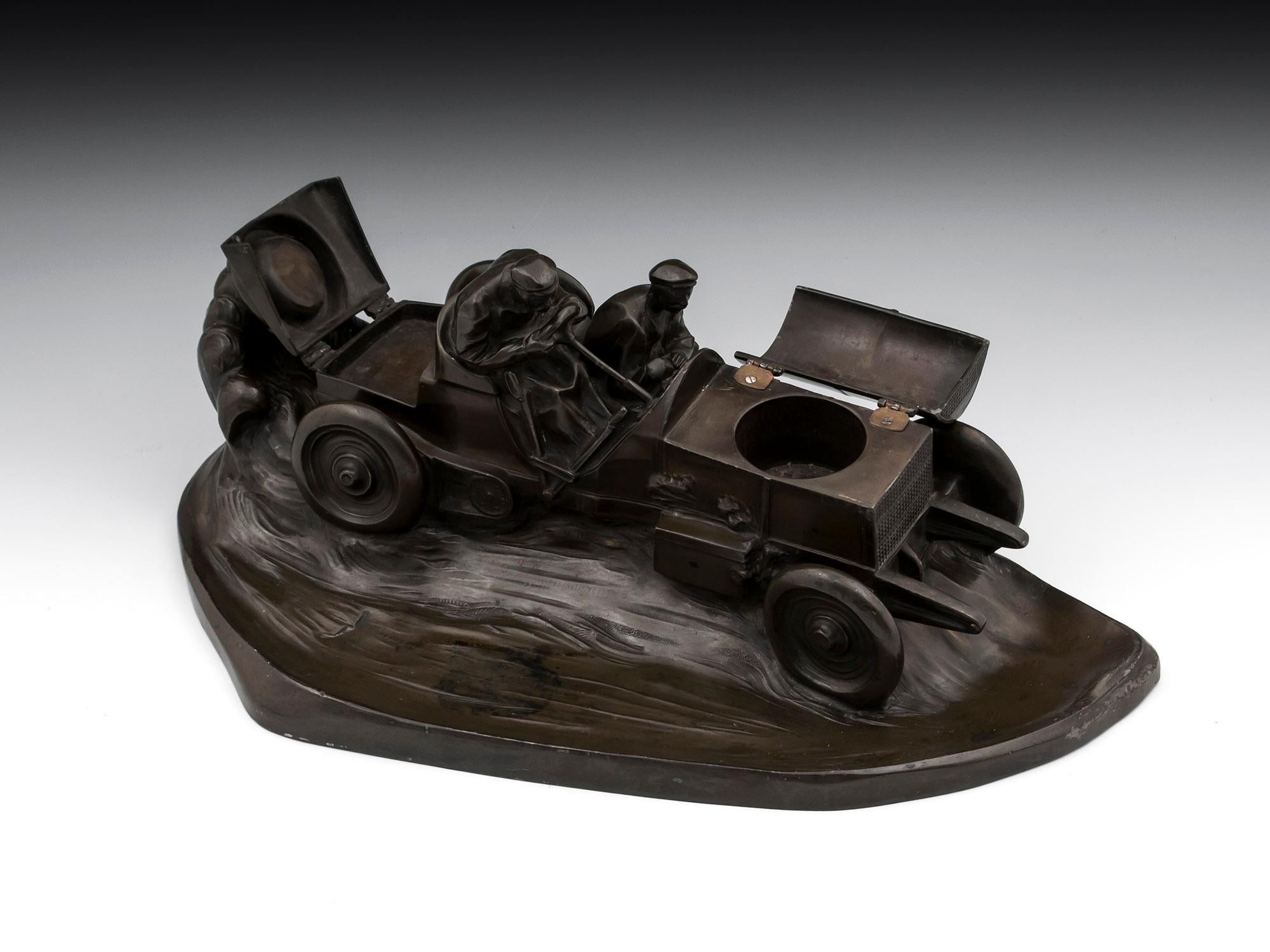 Mercedes Benz Racing Car Inkwell by Kayser of Germany 1