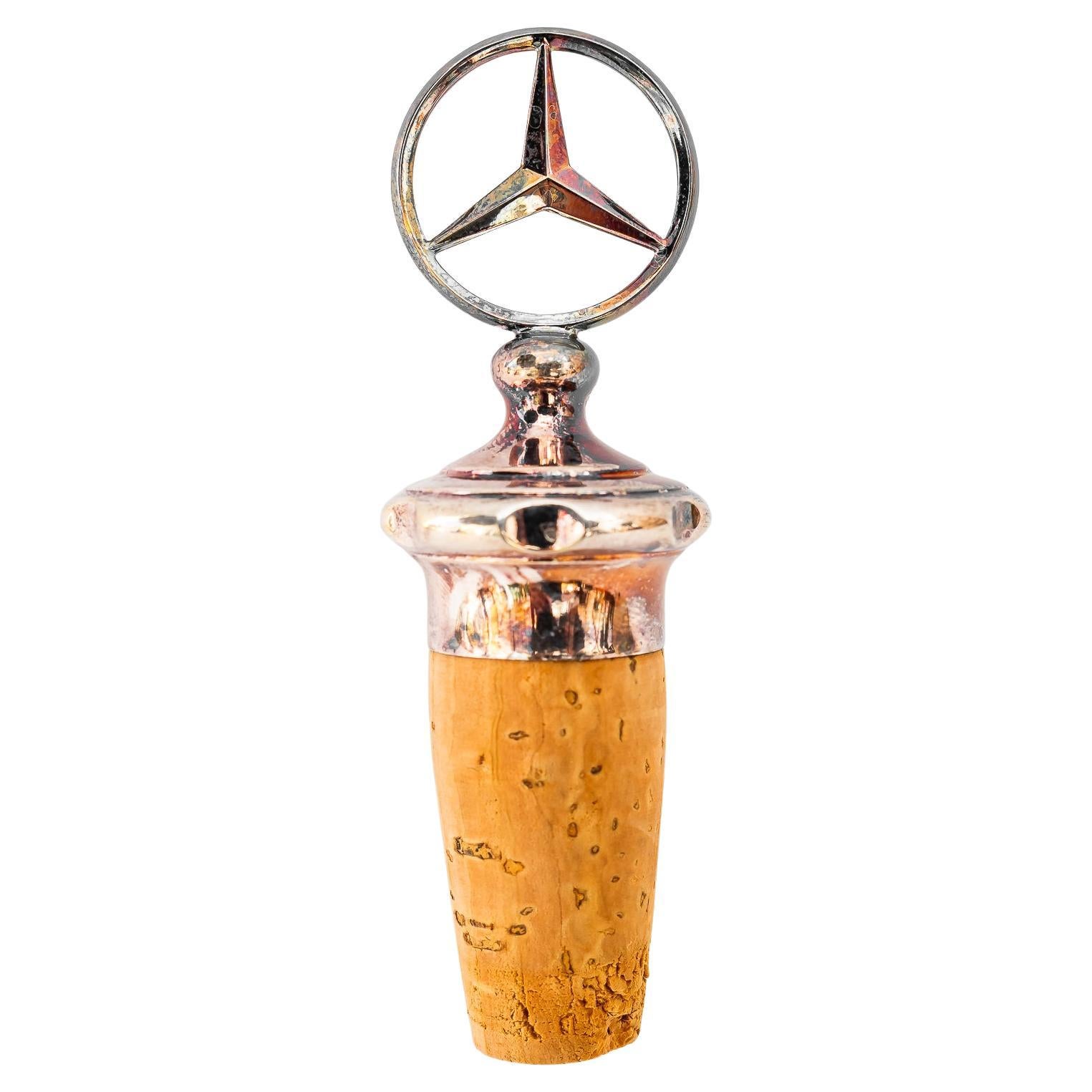 Mercedes Flaschenverschluss Messing ( versilbert ) Wien um 1920er Jahre im Angebot