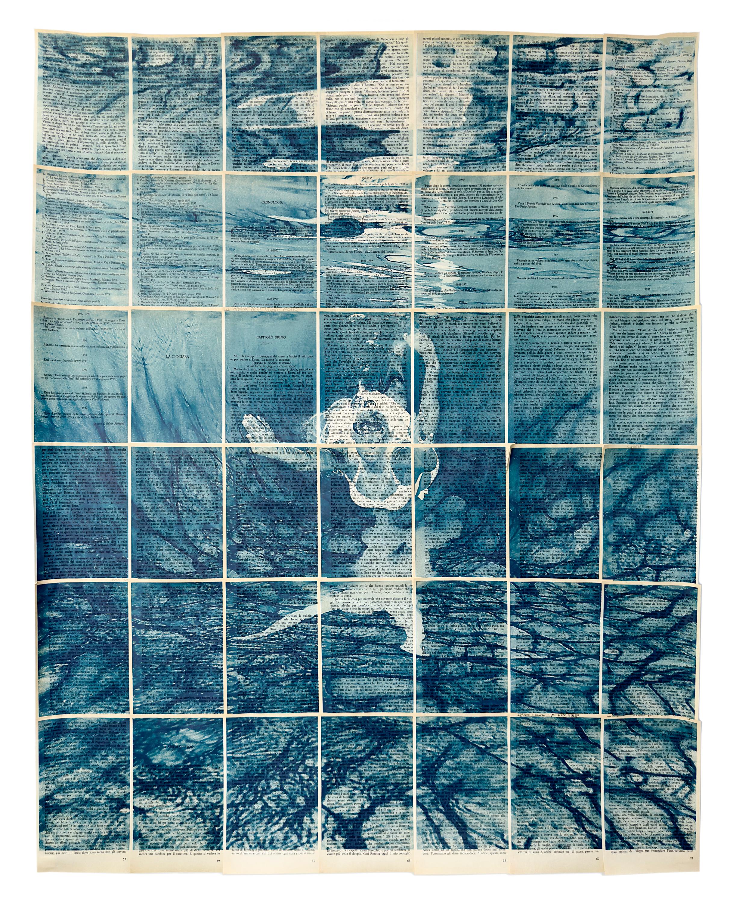 Blu #7 - Mixed Media Art di Mercedes Jelinek