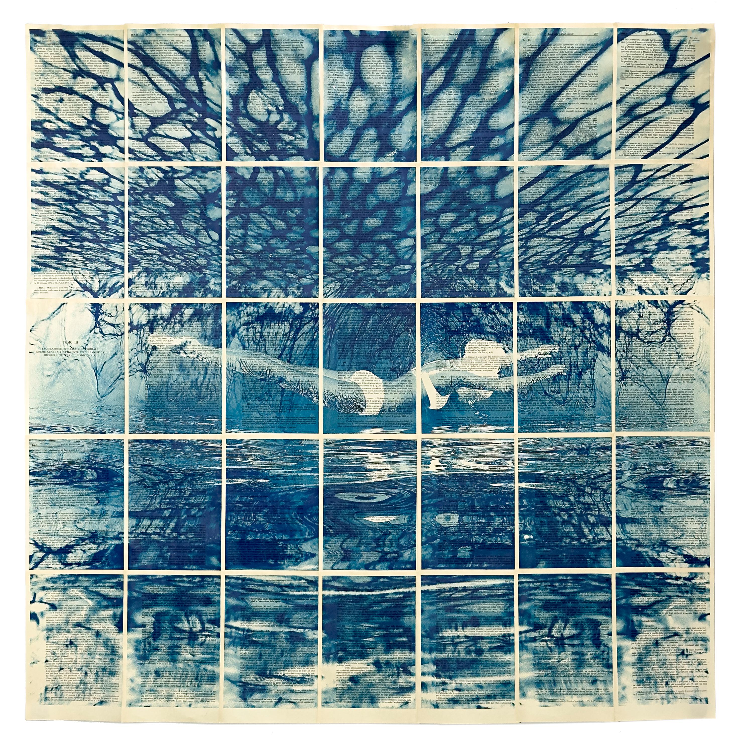 Blu #9 - Mixed Media Art di Mercedes Jelinek