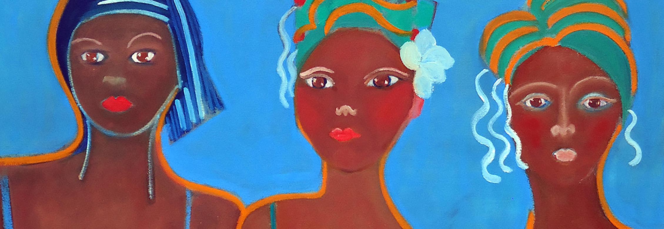 Carnaval by Mercedes Lasarte Oil on Canvas im Angebot 1