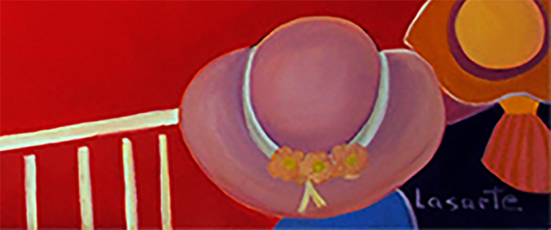 Red (Polo) by Mercedes Lasarte Oil on Canvas For Sale 1