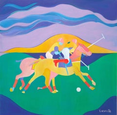 Yellow (Polo) by Mercedes Lasarte Oil on Canvas