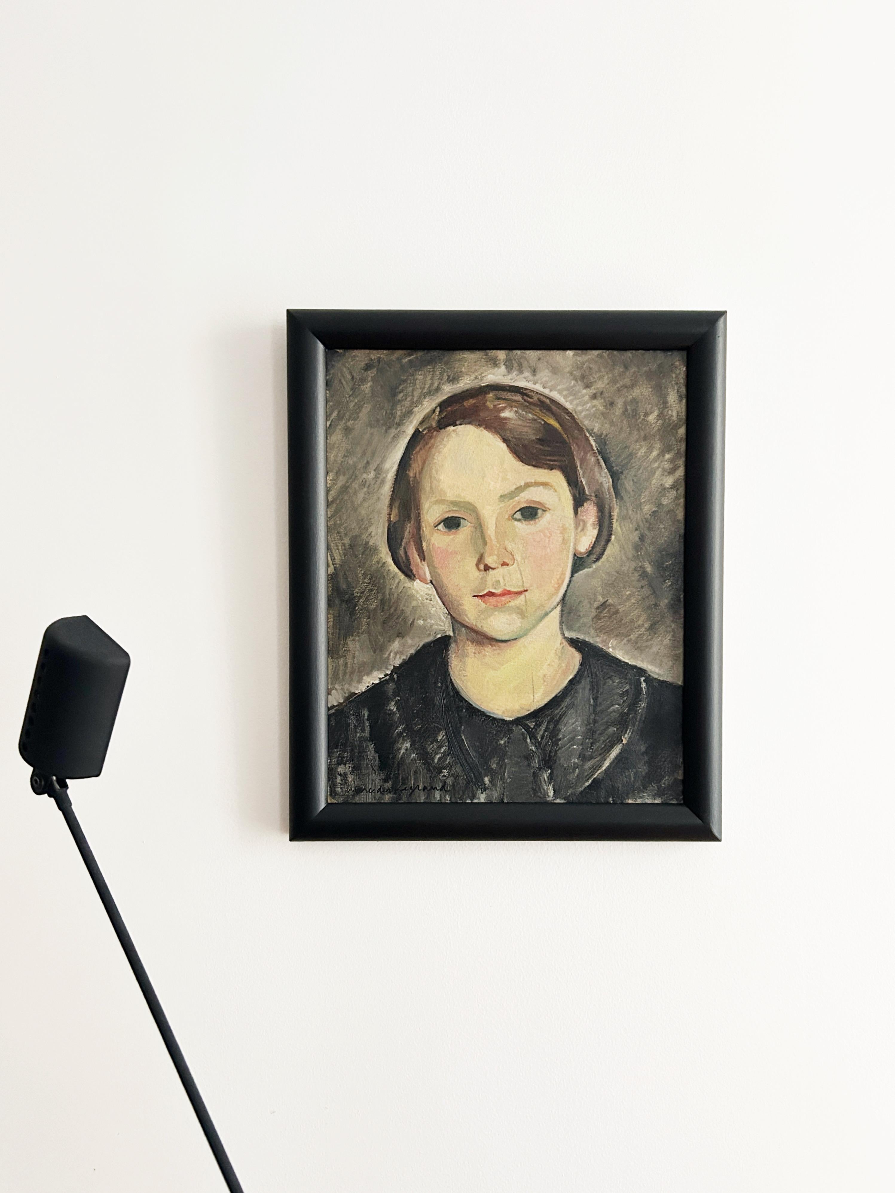 Ritratto di una giovane donna, 1935 circa - Painting di Mercedes Legrand