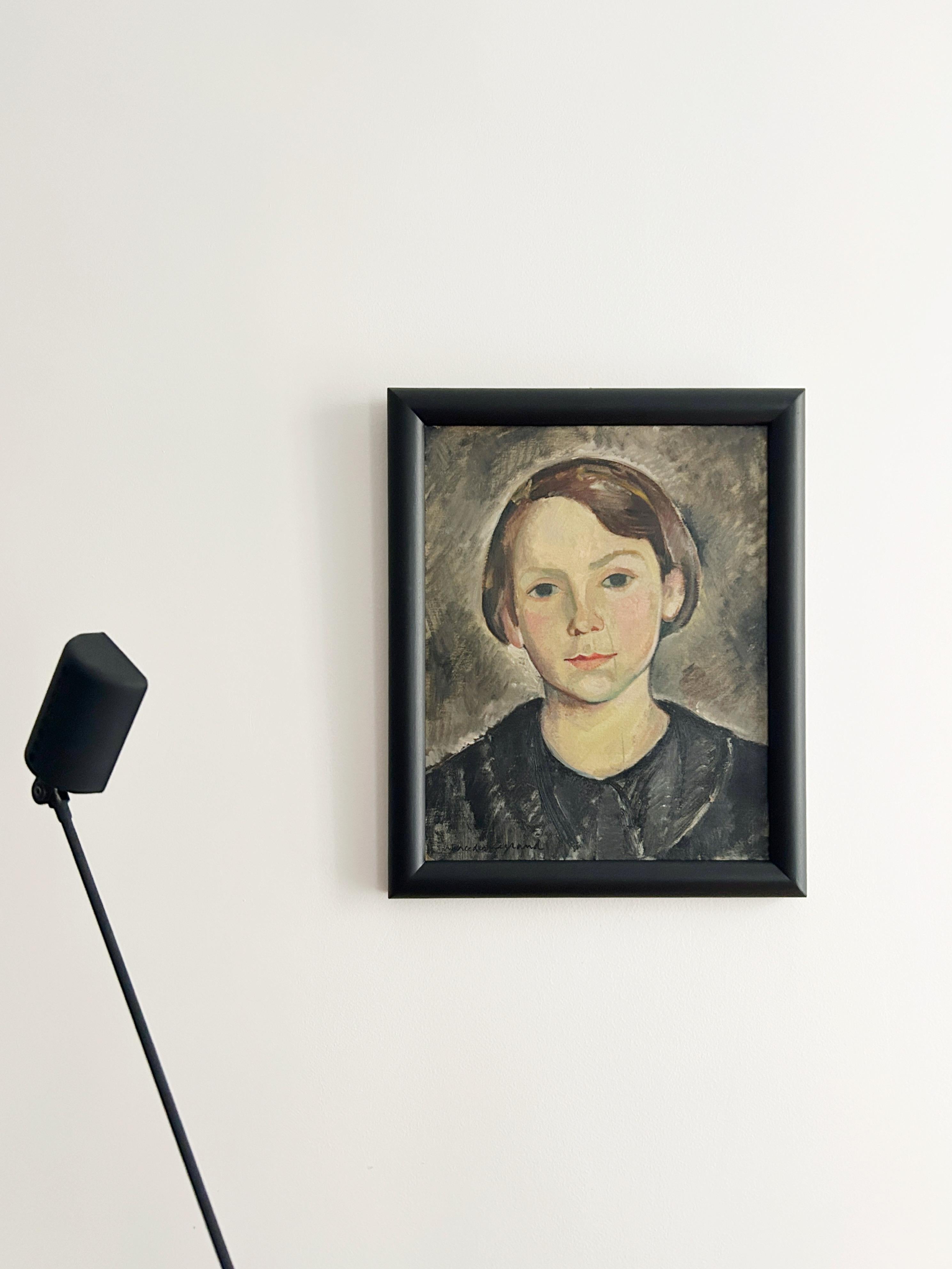 Portrait Painting di Mercedes Legrand - Ritratto di una giovane donna, 1935 circa