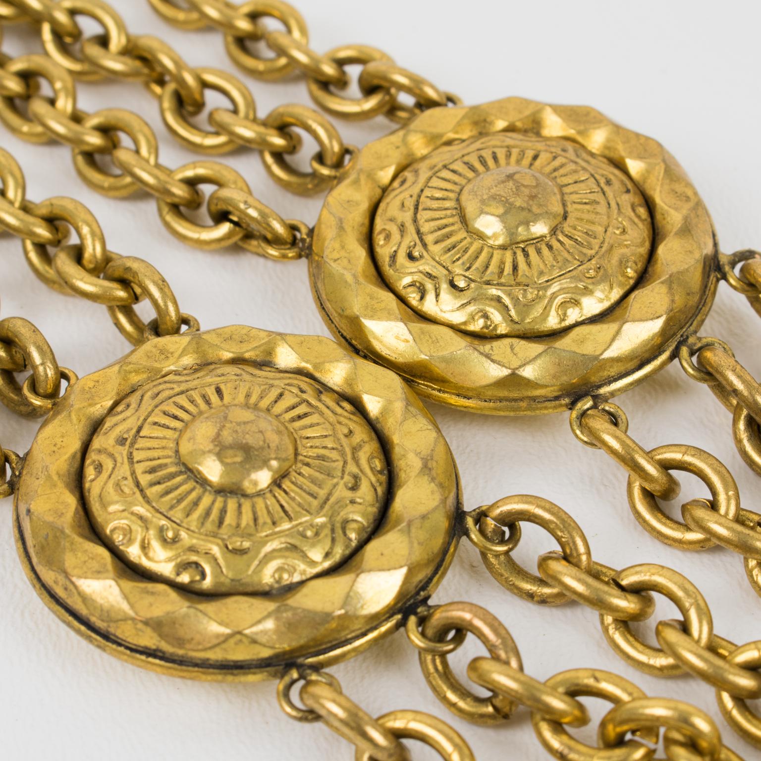 Mercedes Robirosa Bracelet à maillons en métal doré et chaîne Pour femmes en vente