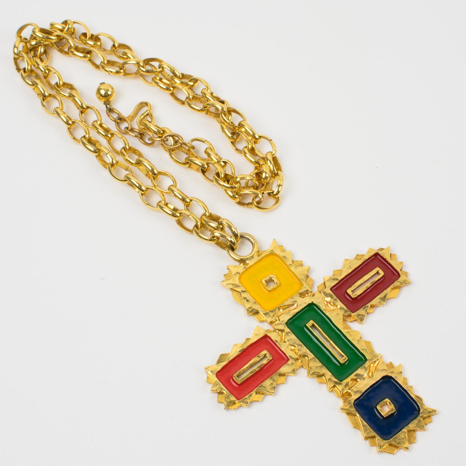 chanel cross necklace