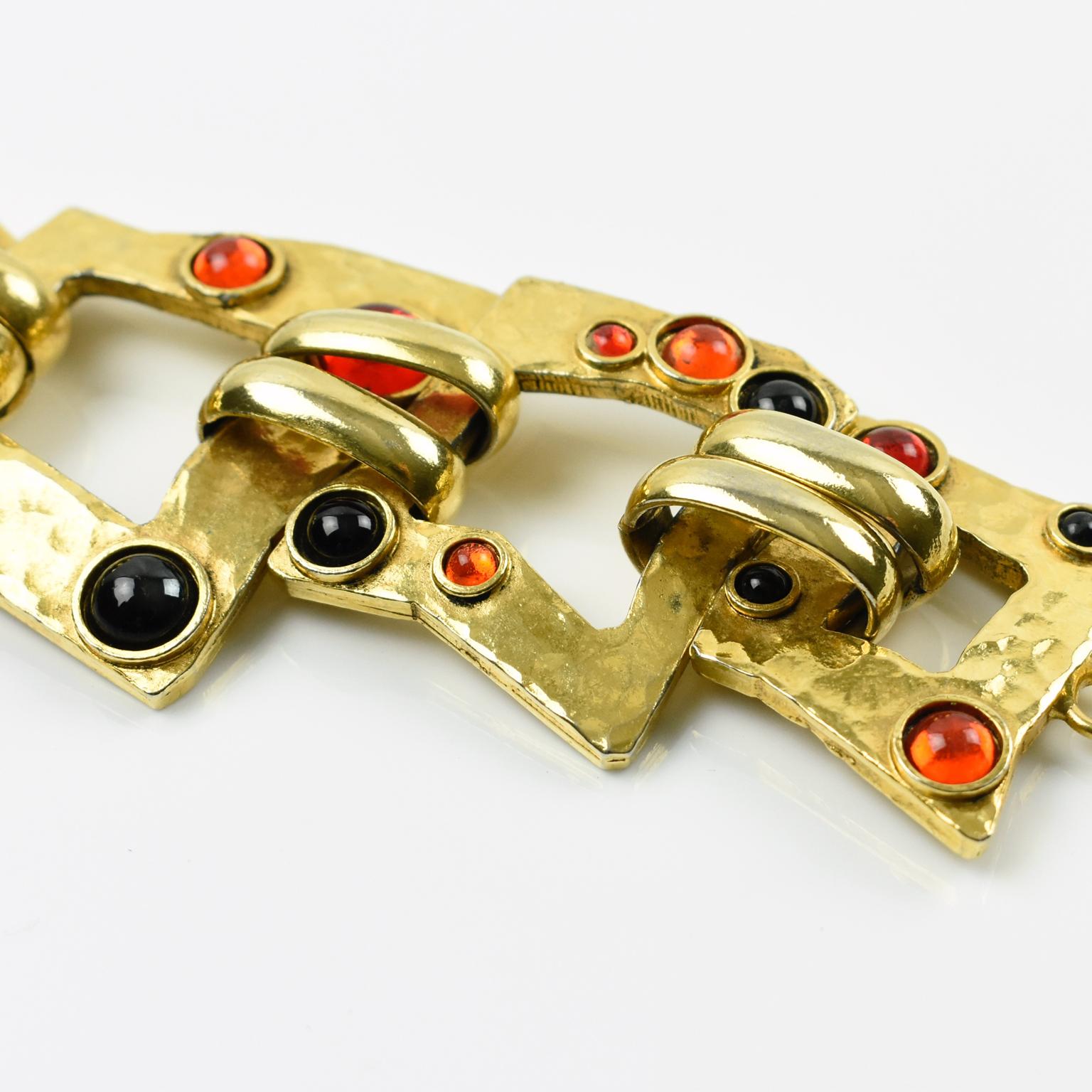 Moderno Mercedes Robirosa Bracciale Jewell A Link Dorato in vendita