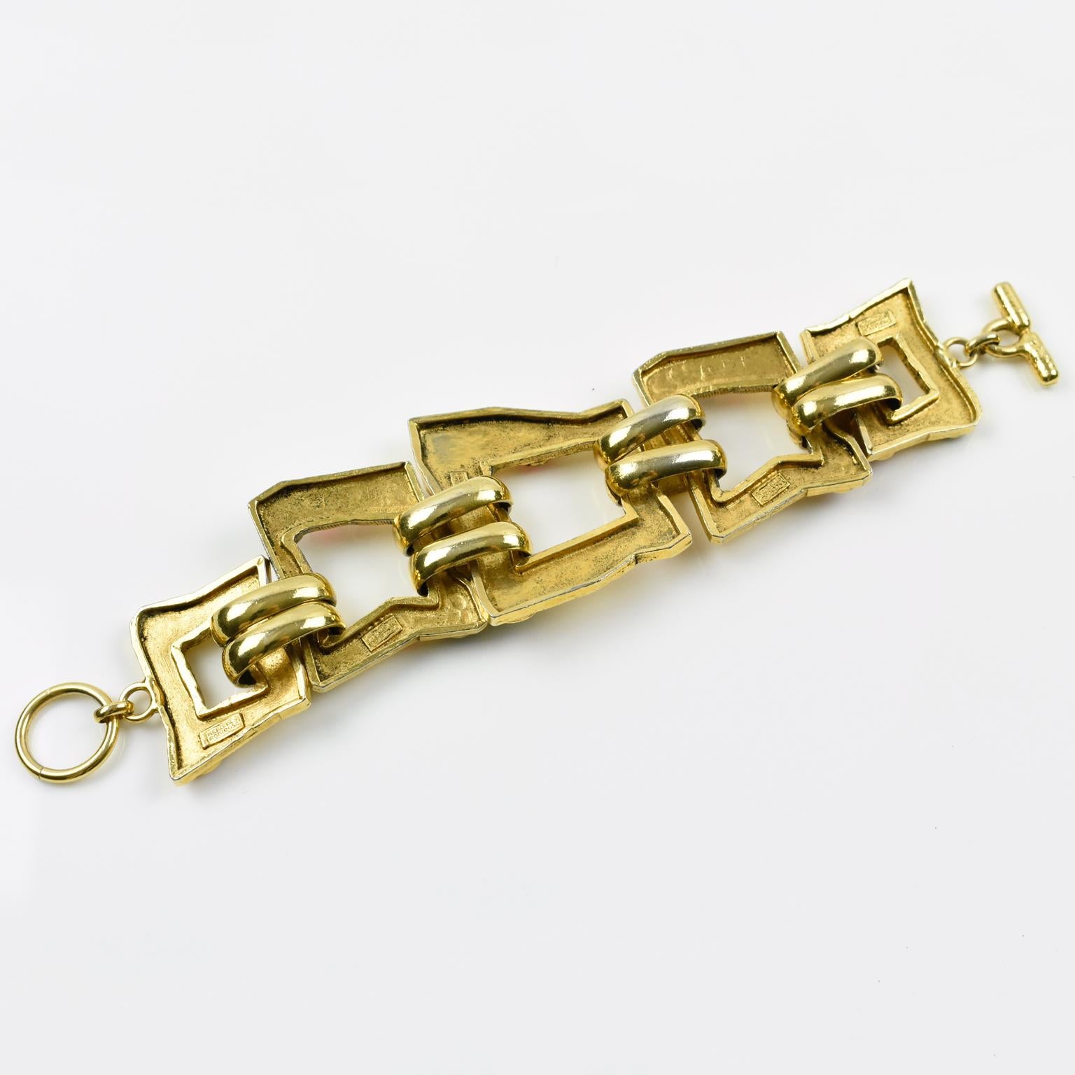 Donna Mercedes Robirosa Bracciale Jewell A Link Dorato in vendita