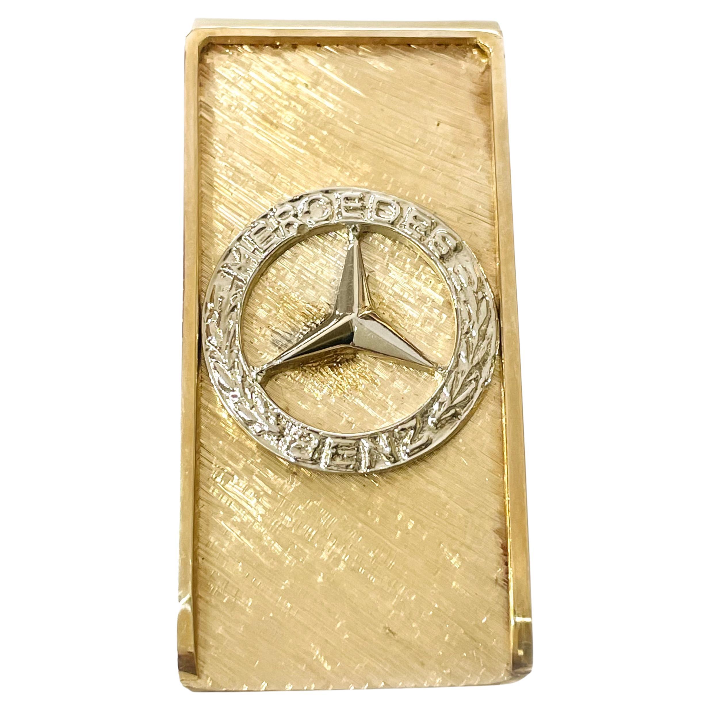 Mercedes Yellow Gold Hinged Money Clip