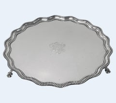 Mercers Company Garrard Antique Silver large Salver London 1897