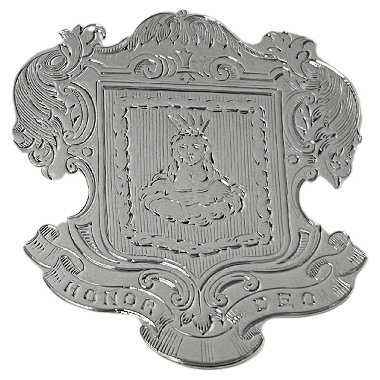 19th Century Mercers Company Garrard Antique Silver large Salver London 1897 For Sale