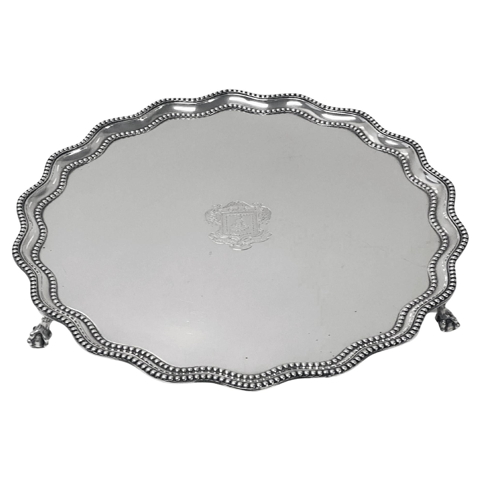 Mercers Company Garrard Antique Silver large Salver London 1897