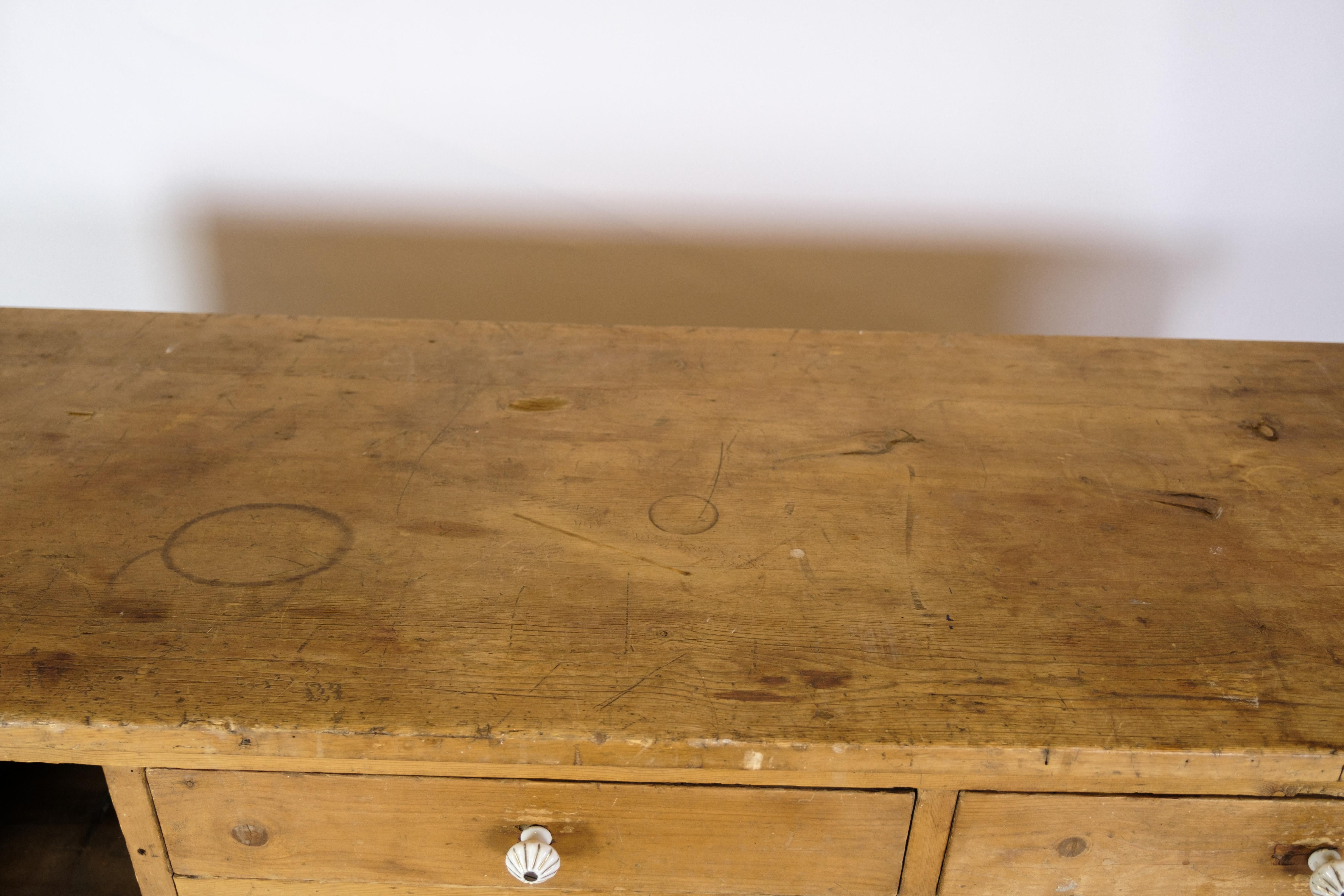 Merchant counter of Light pine in Patinated condition from the 1910 6