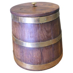 Merchant Navy “Grog Tub”, Oak and Brass Sailor’s Rum Barrel  A super piece.