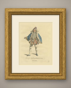 Merchant of Meissen in Fur-Lined Blue Cloak, Costume of 1577, Jefferys 1757