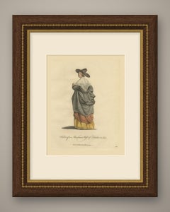 Merchant's Wife of London in 1640, Back View, Jefferys Costume Print, 1757