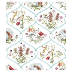 Mercia Ribbons Cream/Duck Egg Wallpaper