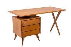 Bureau Mercier Frres Dcoration en chêne, années 1950