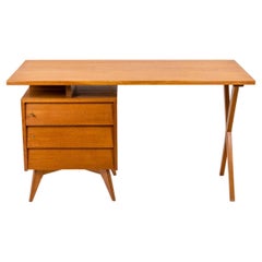 Mercier Frères Décoration, Desk in Oak, 1950s