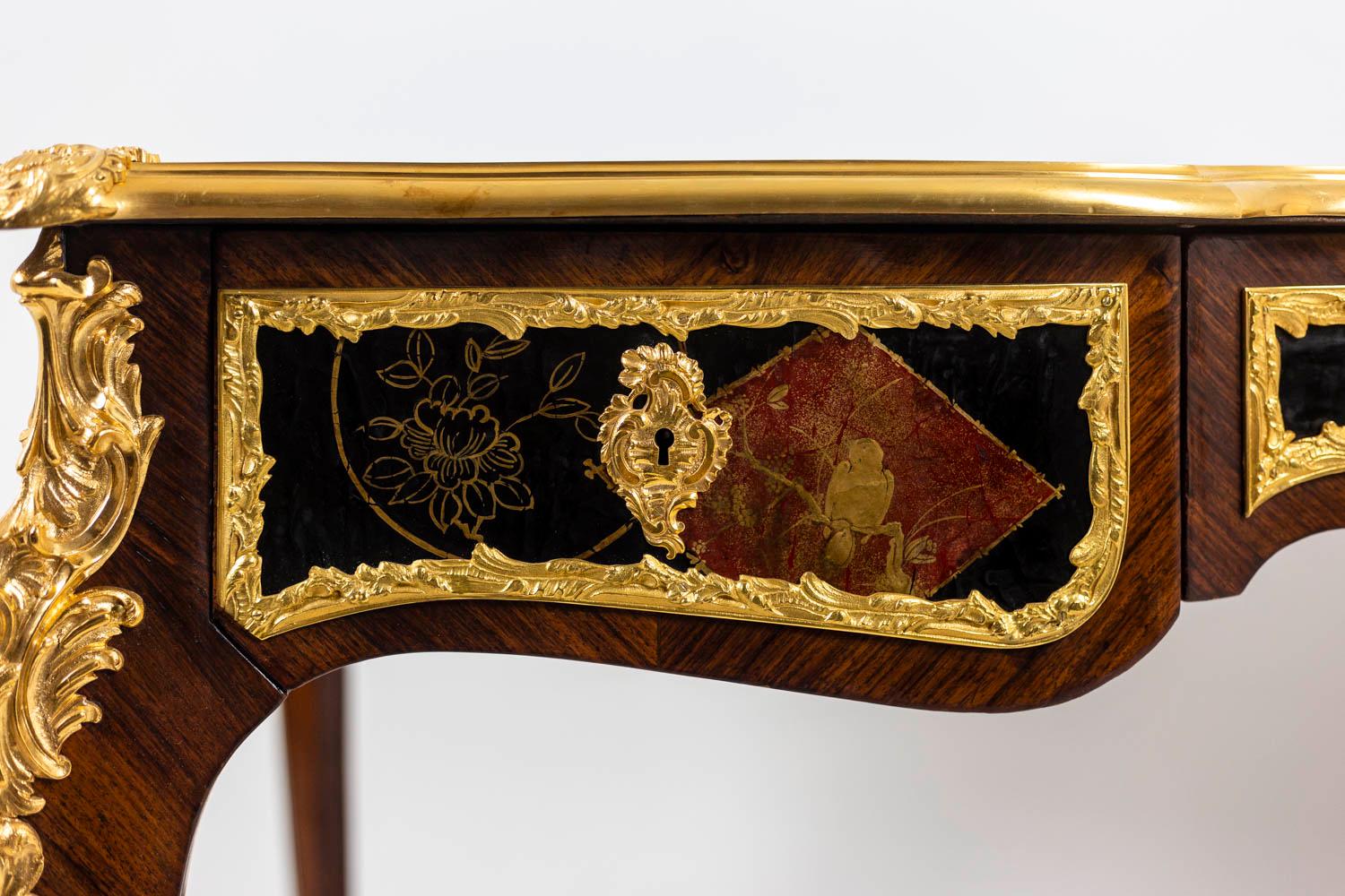 Mercier Frères Décoration, Flat Desk of Louis XV Style, circa 1900 4