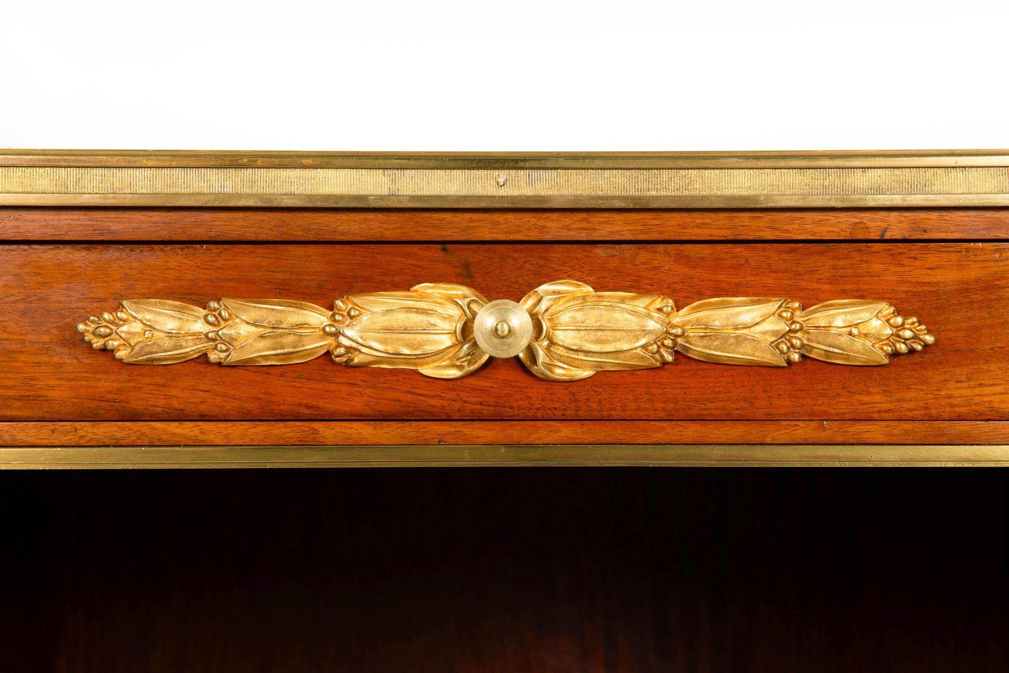 Mercier Frères French Bronze Mahogany Bedside Cabinet Chest For Sale 5