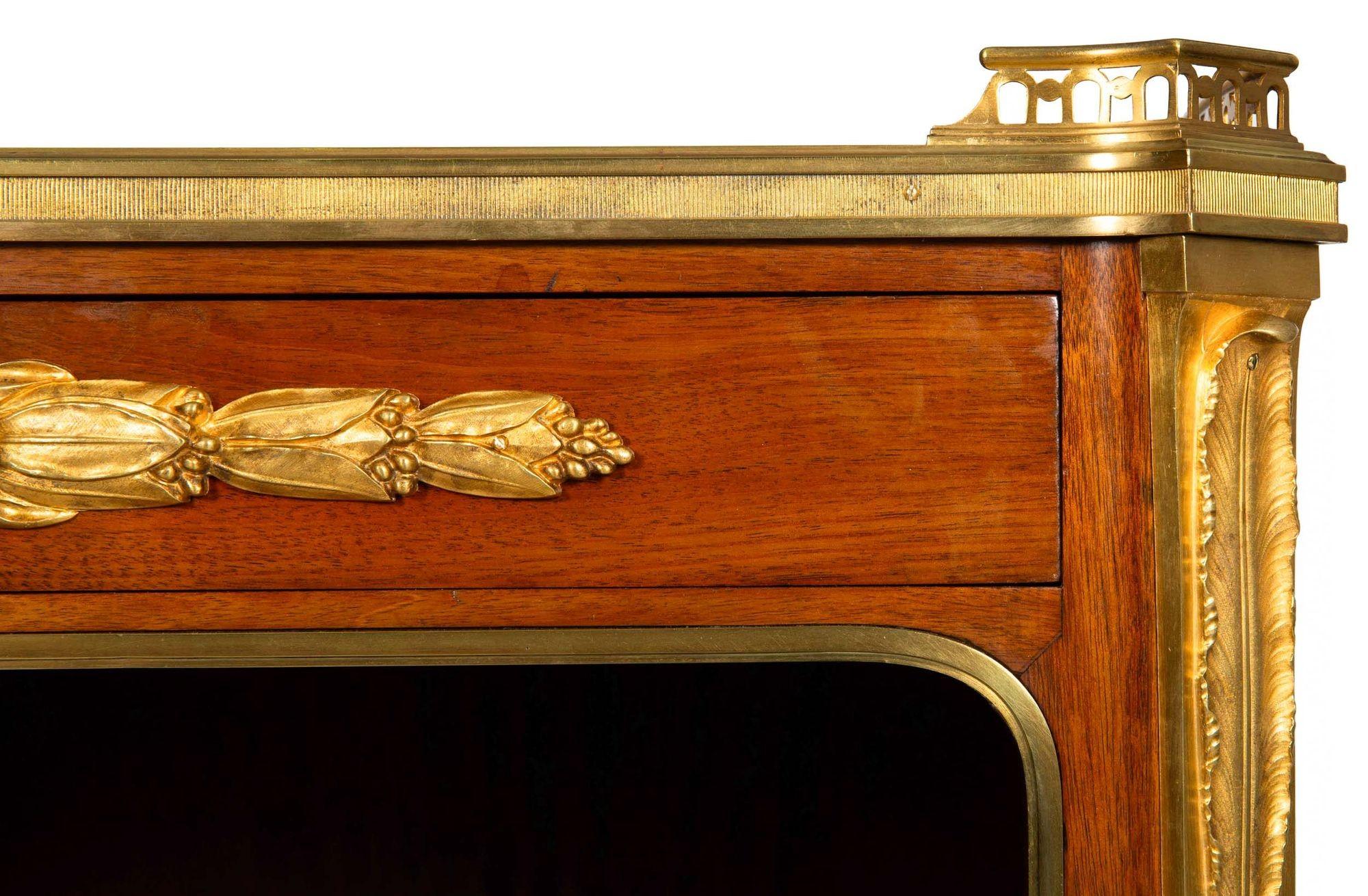 Mercier Frères French Bronze Mahogany Bedside Cabinet Chest For Sale 9
