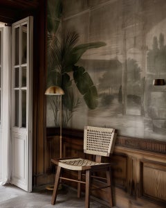 "Mercier"  Hand Woven Walnut Chair by Christiane Lemieux