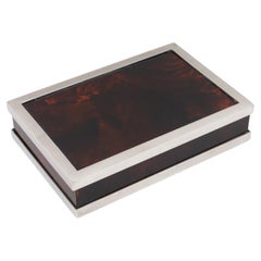 Boîte Mercier en lucite et chrome, France, circa 1970