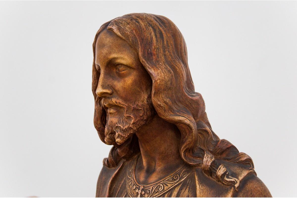 Busto di Gesù Misericordioso, Europa del Nord.

Ottime condizioni.

Dimensioni: altezza 32 cm, larghezza 36 cm, profondità 16 cm.