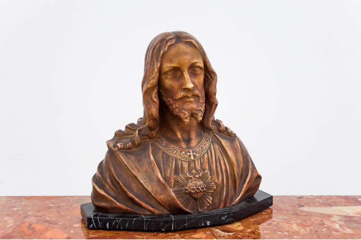 Mid-20th Century Merciful Jesus Bust, Northern Europe For Sale