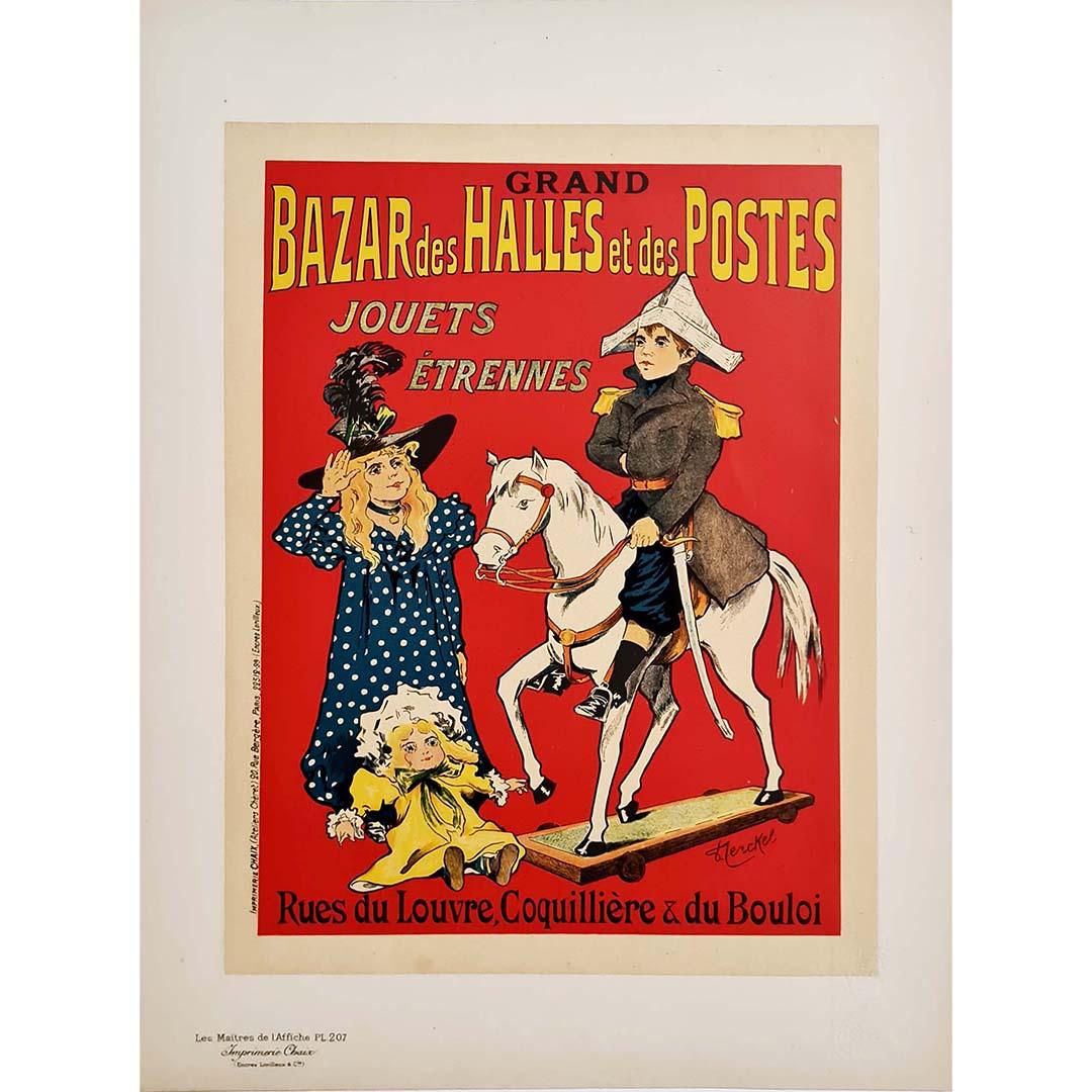 Original Maîtres de l'Affiche pl.207 poster Grand Bazar des Halles et des Postes - Print by Merckel