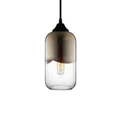 Mercurio Metallic-Effervescent Handblown Modern Glass Pendant Light, Made in USA