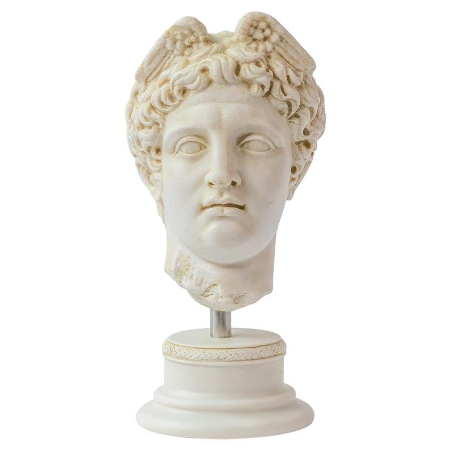 Mercurius Hermes Bust Statue Made with Compressed Marble Powder, Istanbul Museum For Sale