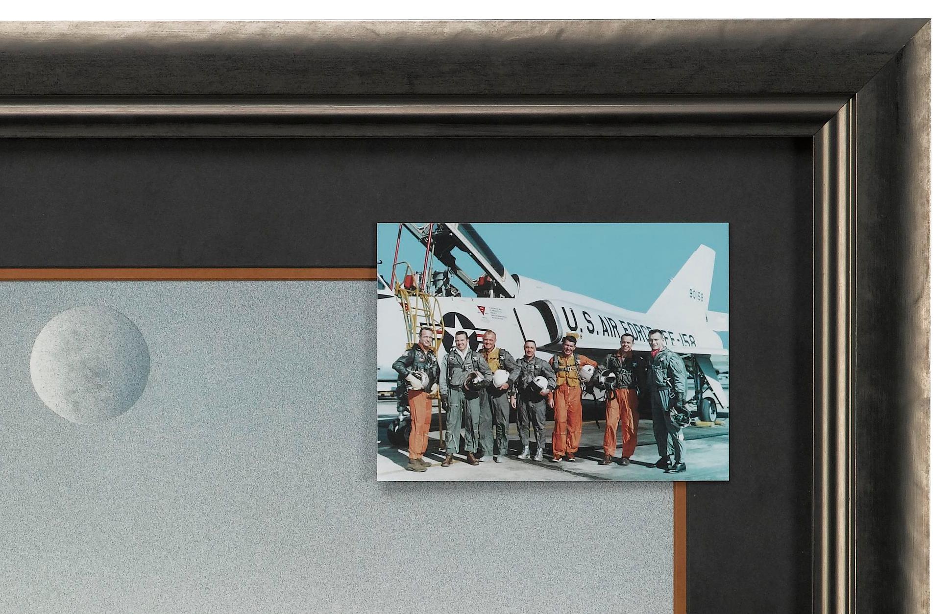 Mercury 7 Signed Lithograph, Limited Edition #513/1500, Circa 1988 In Good Condition In Colorado Springs, CO