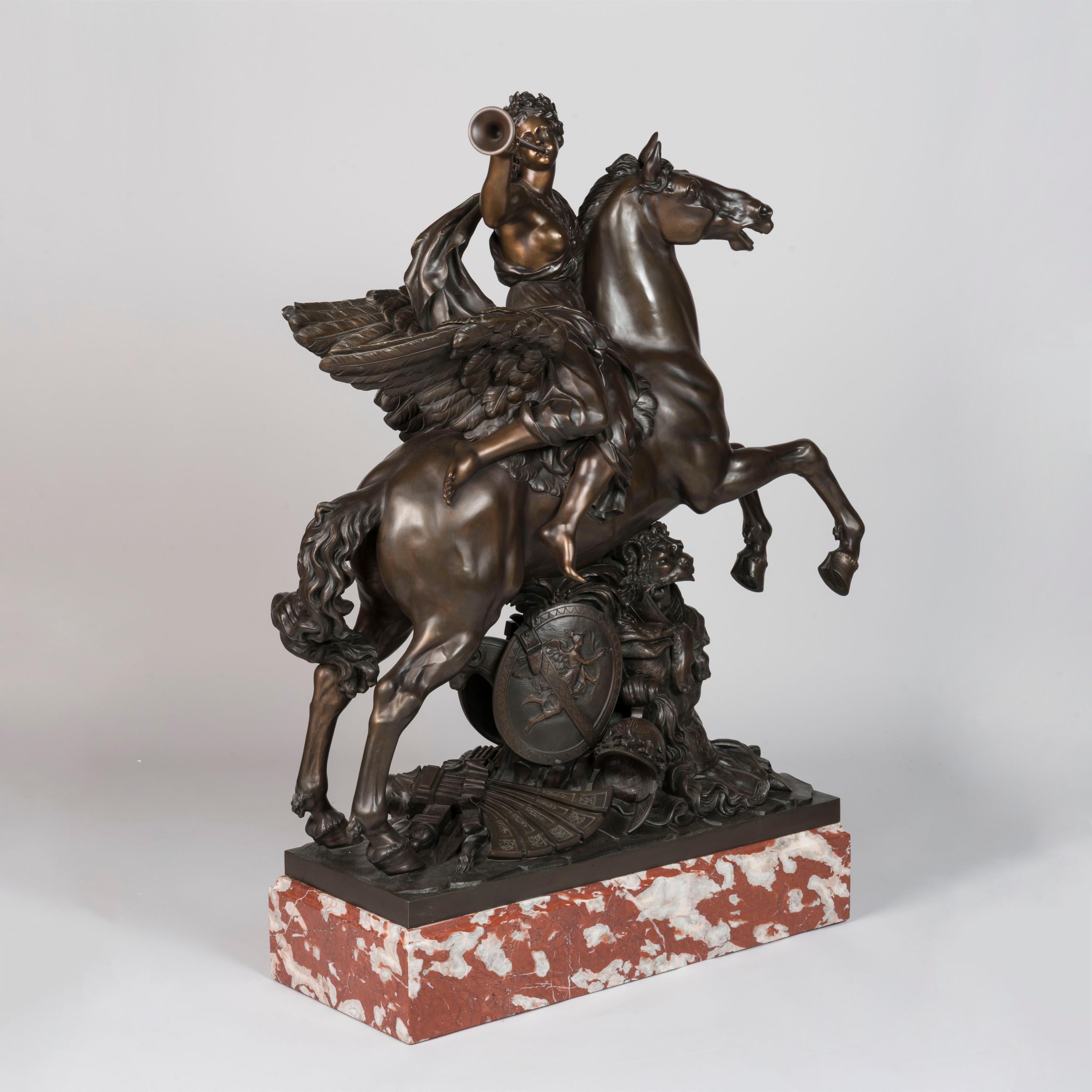 Mercurio e Fama su Pegaso, bronzi patinati di Eugène Cornu, CIRCA 1880 in vendita 3