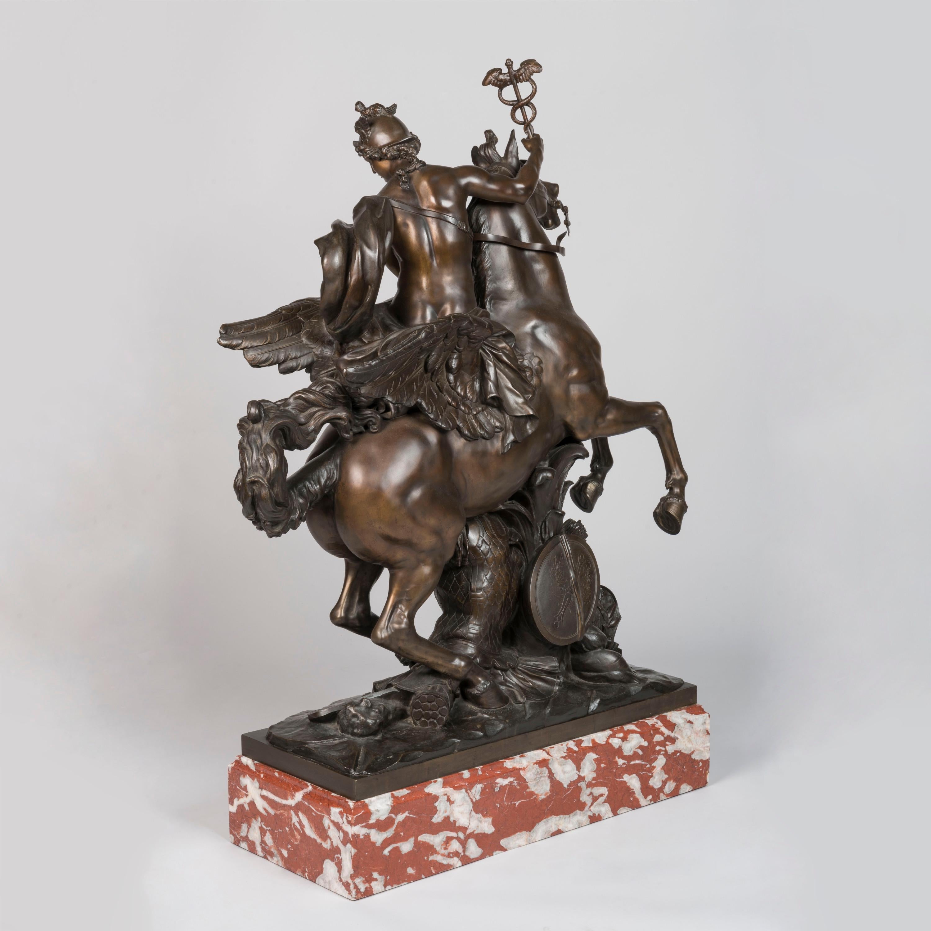 Mercurio e Fama su Pegaso, bronzi patinati di Eugène Cornu, CIRCA 1880 in vendita 8