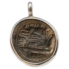 Mercury and Prow. Roman Republic.Rome, 217-215 BC. Æ Semuncia