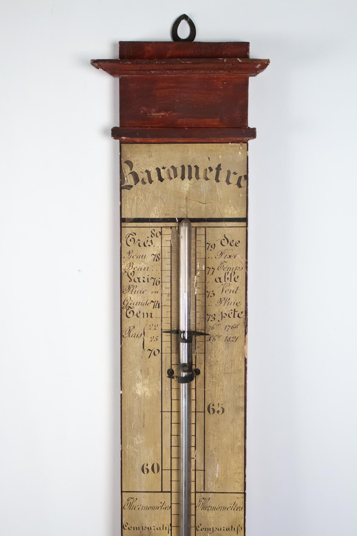 Mercury barometer from the 19th century, Napoleon III Period
Measures: H 108cm, W 15cm, W 5cm.