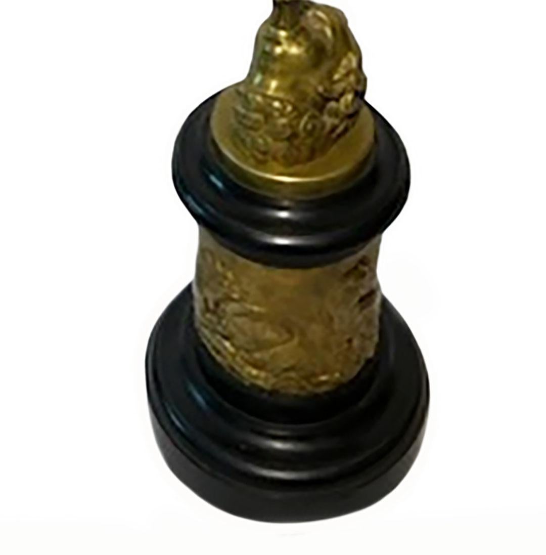 Sculpture en bronze doré mercuré 2