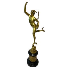 Mercury-Bronze-Dore-Skulptur