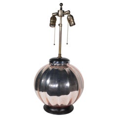 Mercury Glass Ball Form Table Lamp