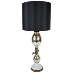 Mercury Glass Brass Spigot Lamp