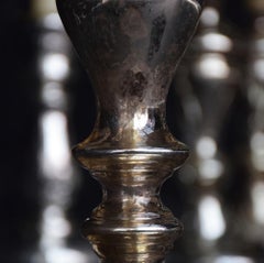 Mercury Glass Candle Sticks, circa 1850