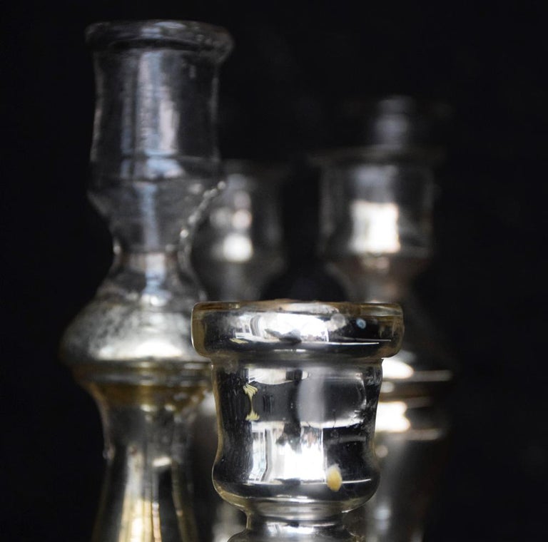 Mercury Glass Candle Sticks, circa 1850 at 1stDibs