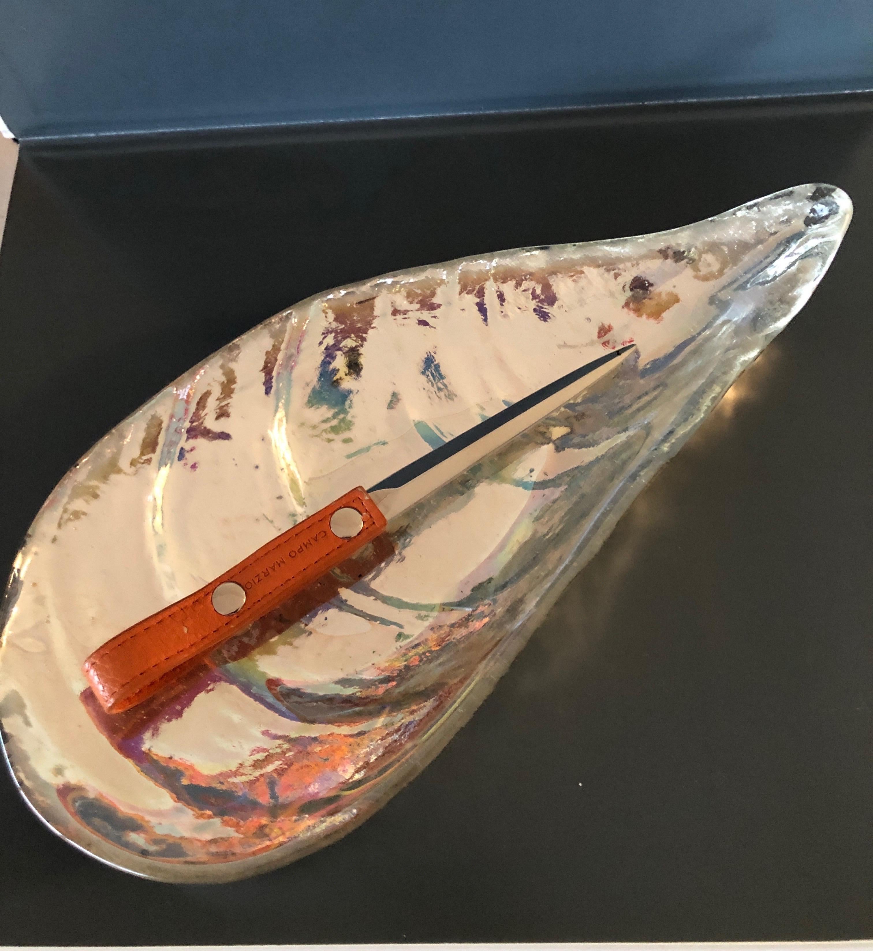 Mercury Glass Clam Shell shape decorative glass dish
Size: 10 x 5 x 1.
 