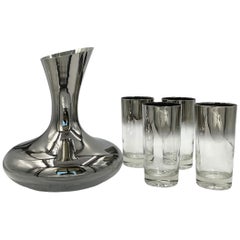 Mercury Glass Decanter Table Set