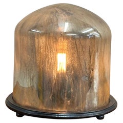Mercury Glass Dome Lamp on Ebonised Base